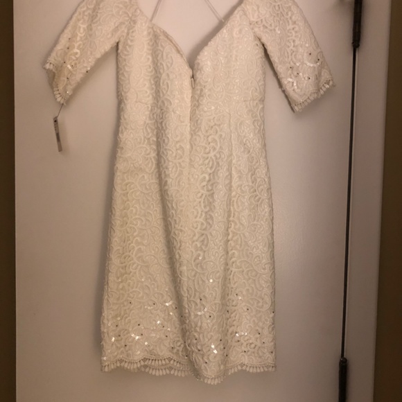 White (Bridal) Cocktail Dress Vickey Tiel size 2 - Picture 3 of 4